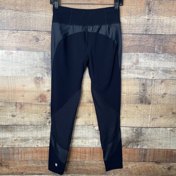 Sweaty Betty Power Wetlook Mesh 7/8 Leggings Black SZ Small - Picture 5 of 11